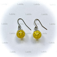 Boucles arg « pépite jaune »