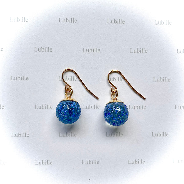 Boucles arg « pépite bleue »