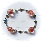 Bracelet argent "rose ballerine"