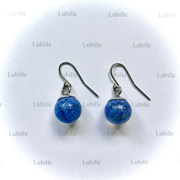 Boucles arg « pépite bleue »