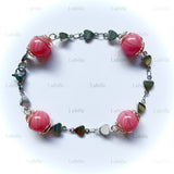 Bracelet arg "bonbon rose"