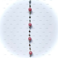 Bracelet arg "bonbon rose"