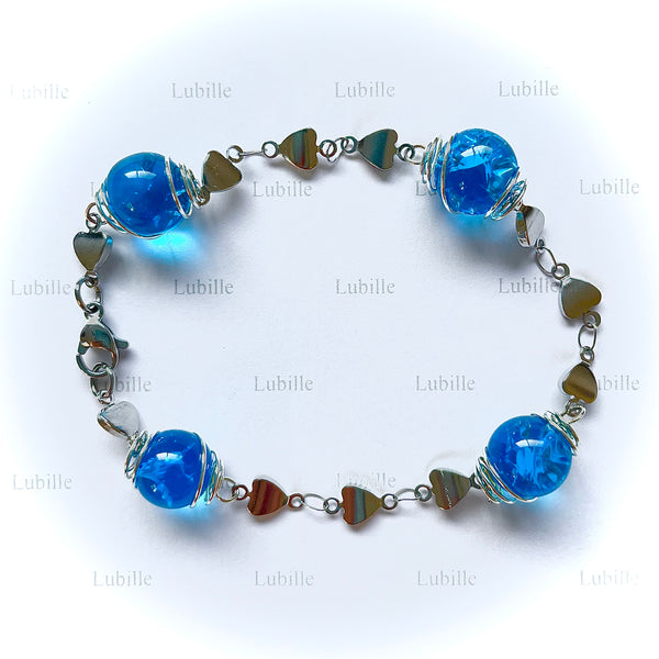 Bracelet arg "bleu azur"