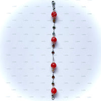 Bracelet arg "bonbon rouge"