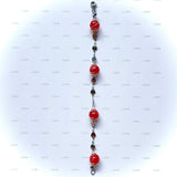 Bracelet arg "bonbon rouge"