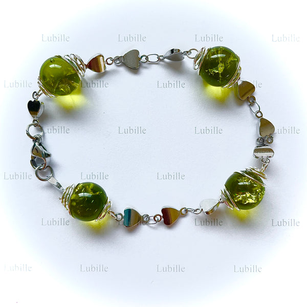 Bracelet argent "thé vert"