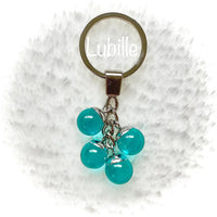 Porte-clefs arg "bleu lagon"