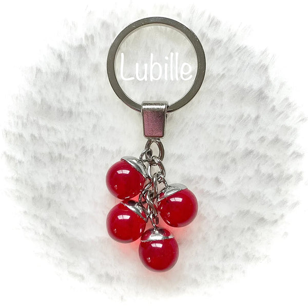 Porte-clefs arg "rouge écarlate"