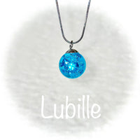 Collier 𝕃 arg "bleu azur"